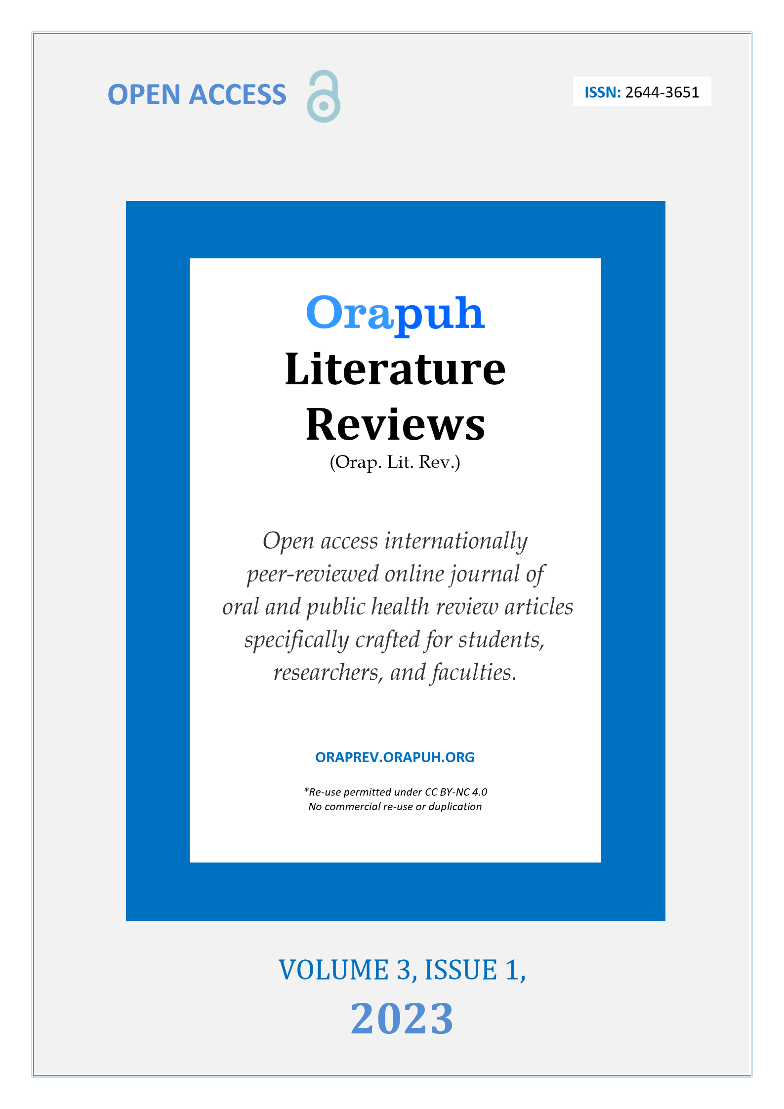 Orap Lit Rev, 3(1), 2023